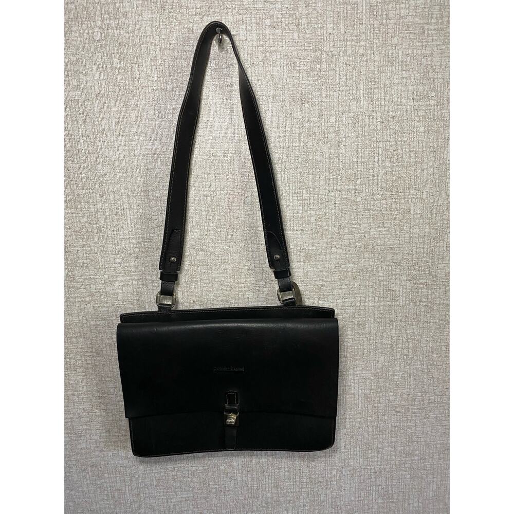 Vintage Dooney & Bourke Black Italian Leather Handbag  Made in Italy